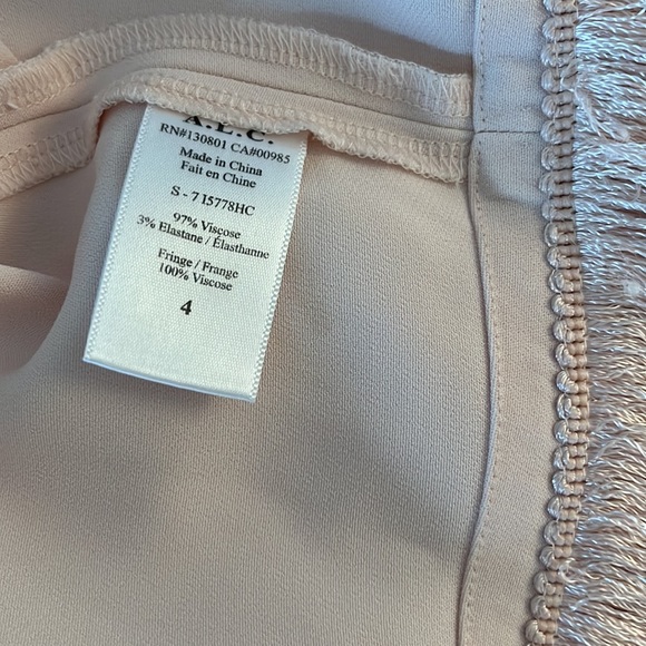ALC blush fringe top. Top has small flat line pull see last pix - Picture 4 of 6